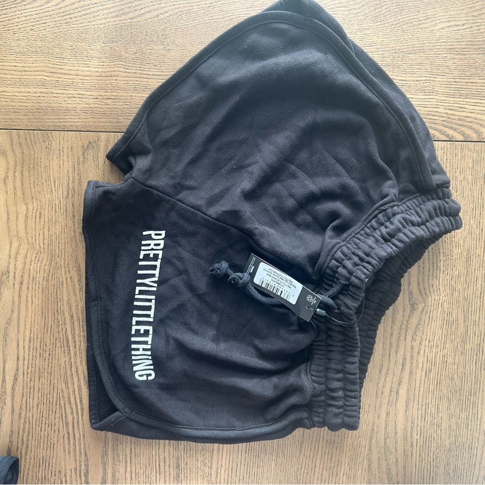 PrettyLittleThing Black Athletic Shorts